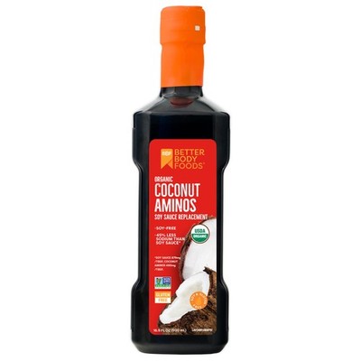BetterBody Foods Organic Coconut Aminos, Soy Sauce Alternative, Gluten Free, ...