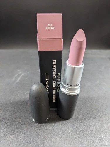 **MARKS FROM TUBE ON LIPSTICK** MAC POWDER KISS LIPSTICK -918 RIPENED (AC1)-BNIB