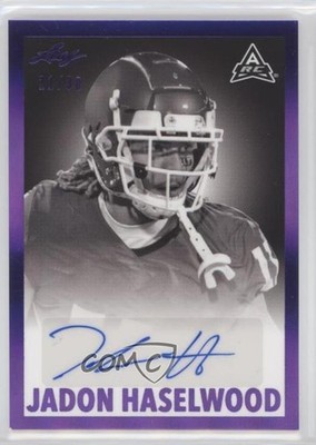 2021 Leaf Memories 1960 Base Purple Spectrum 21/30 Jadon Haselwood Auto 4z8