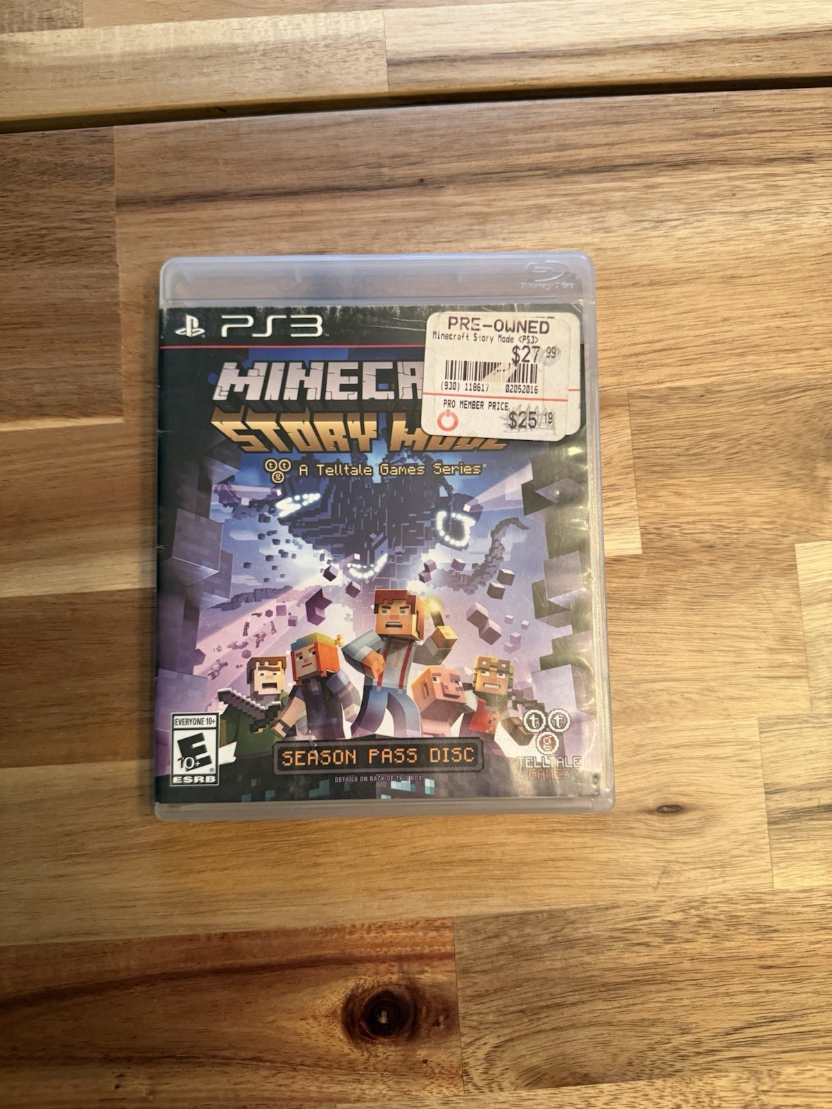 Minecraft: Story Mode -- Season Pass Disc CIB (Sony PlayStation 3, 2015)
