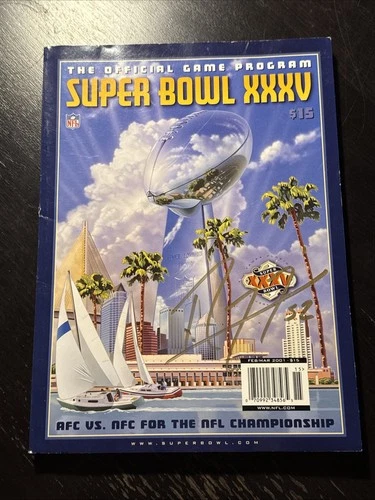 Ray Lewis Baltimore Ravens Hofer Autographed Super Bowl XXXV Program