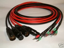 4 x 12' Adaptor cables Lugs to XLR for UREI LA2A LA3A 1176