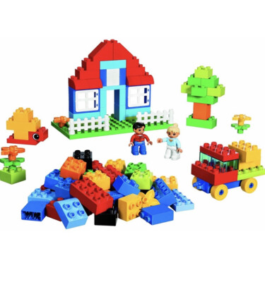 Lego Duplo Toddler Building Set #5507 Deluxe Brick Box Complete