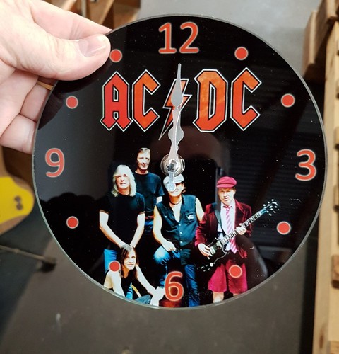AC/DC GLASS CLOCK | eBay