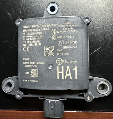 2020 2021 TOYOTA COROLLA BLIND SPOT MONITOR SENSOR MODULE 88162
