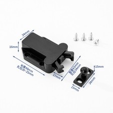 2Pcs Push Open Latch Lock Touch Catch for Bedroom Cabinet Cupboard Drawer, Black