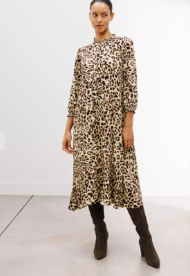 AND/OR Fifi Bengal Animal Print Dress, Neutral John Lewis RRP £79.00 CA693  | eBay