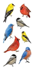 Stickers  Crafts Paper House Slim Colorful Backyard Birds Cardinal Repeats Blue