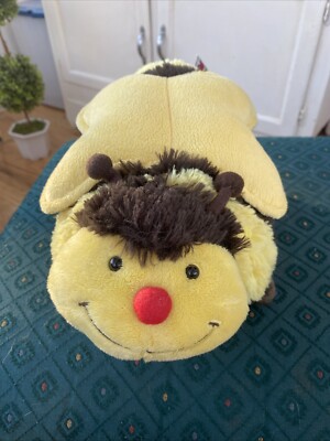 Pillow Pet Pee Wees Yellow Buzzing Bumbly Bee Mini Plush Stuffed Animal New 11 
