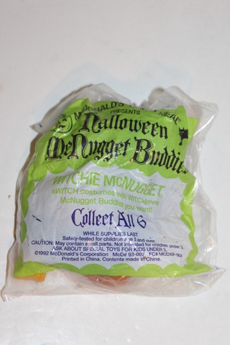 SEALED VTG 1992 McDonald's Halloween McNugget Buddies Witchie Witch MIP NOS NIP - Picture 3 of 3