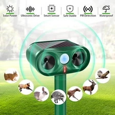 2025 2Pack Solar Animal Repeller - Ultrasonic with Motion Detection for Yard