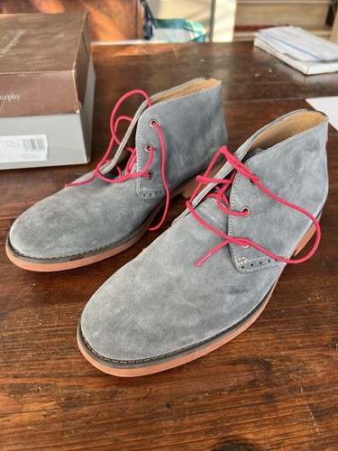 johnston murphy boots 8.5 Charcoal Gray 