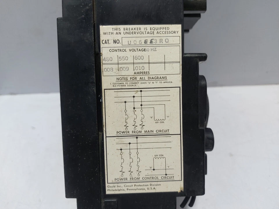 Gould I-T-E EH3-M015 Circuit Breaker 3 Pole Unit 15A - Image 4 of 4
