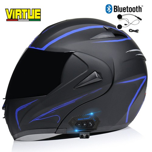 Bluetooth Flip Up Motorcycle Helmet Full Face Dual Lens Moto Helmet Anti-Fog DOT - Picture 61 of 64