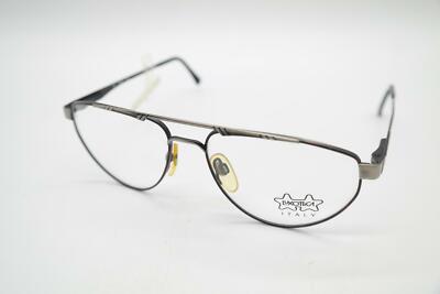 Lunettes Vintage Luxottica Modèle 1155 - Monture Métal Argent Et Bordeaux Ovale - Neuve