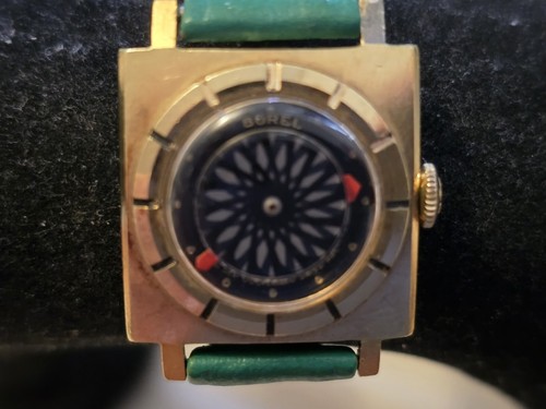 Vintage Ernest Borel Kaleidoscope Gold Plated Swiss Made Rectangular Manual Wind - Picture 2 of 8
