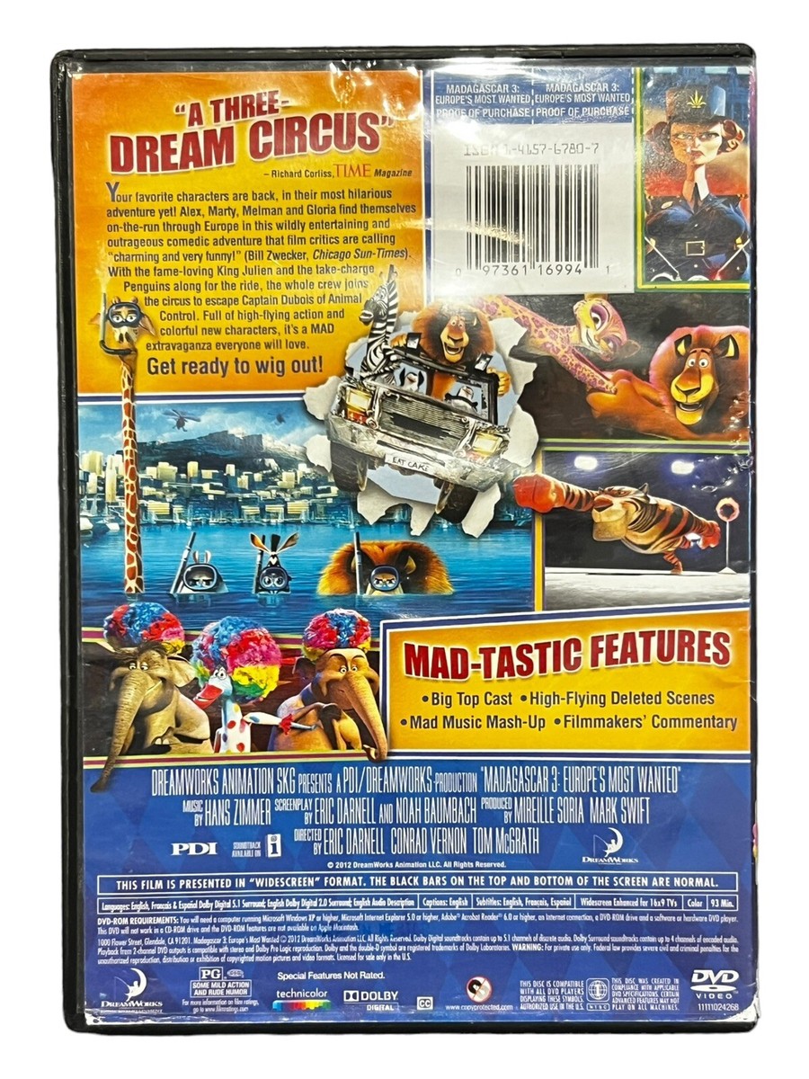Madagascar 3: Europe's Most Wanted (DVD) 97361169941| eBay