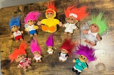Lote de 10 Muñecas Russ Troll De Colección Años 80 - 1990 Tenis Salvavidas Bebé Pato Etc