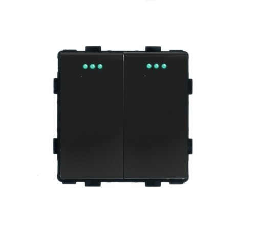 LUXUS-TIME Wandschalter Lichtschalter Dimmer Steckdosen USB HDMI LAN SAT Schwarz - Bild 15 von 53