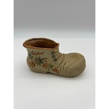 Vintage Boho Flower Ceramic Shoe Planter
