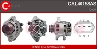 Casco Lichtmaschine Generator 90A 12V FüR Toyota Yaris 1.4 D-4D CAL40158AS