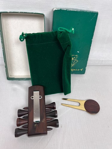Koala-T Golf GIFT SET - belt clip Ball Marker, Tees and Divot Repair Tool Wood - Picture 3 of 6