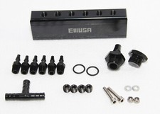 Black 18 Npt 6 Port Vacuum Manifold Kit Fit Turbo Boost Intake Manifold