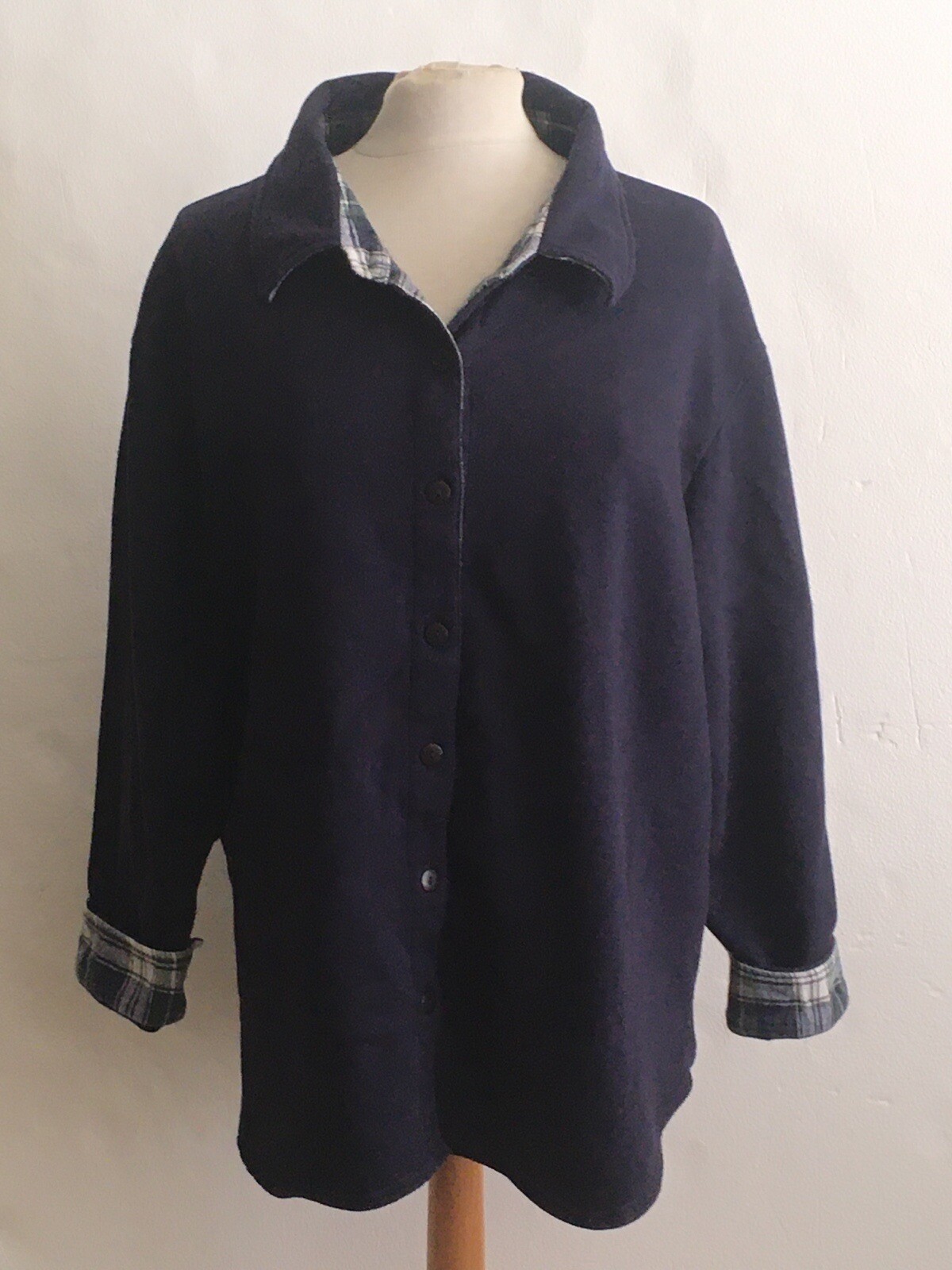 Collections Etc Blue Button Down Comfy Shirt XL - image 2