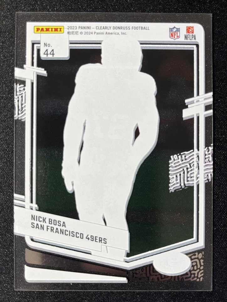 2023 Panini Clearly Donruss Nick Bosa Gold Foil San Francisco 49ers Parallel - Image 2 of 2