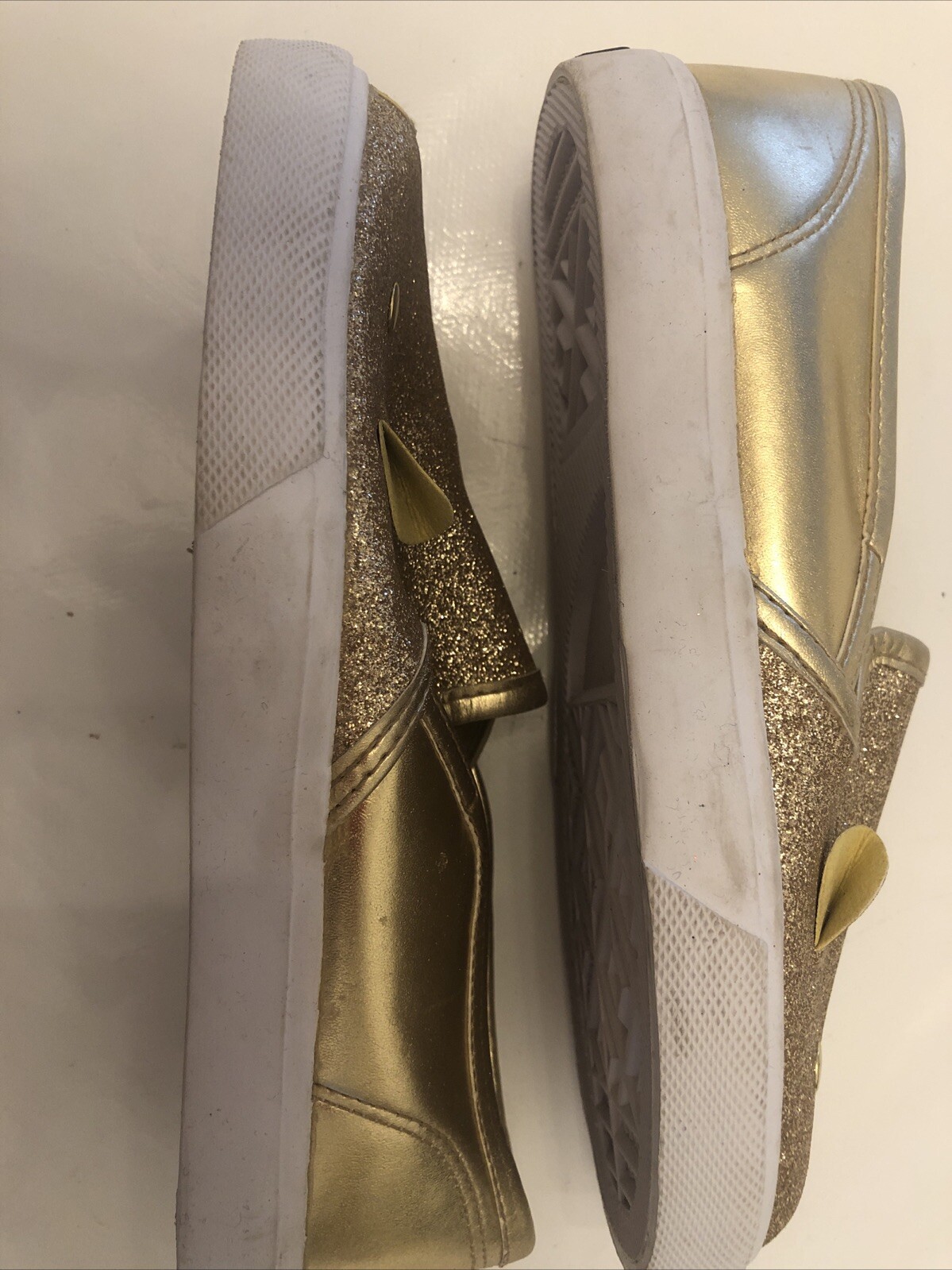Little Marc Jacobs Girls Gold Glitter Mouse Shoe Size 33 (uk1) image 10