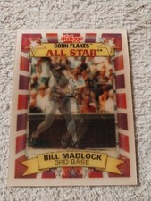 1992 BILL MADLOCK CORN FLAKES KELOGGS ALL STAR 3D CARD BASEBALL #7 LA DODGERS