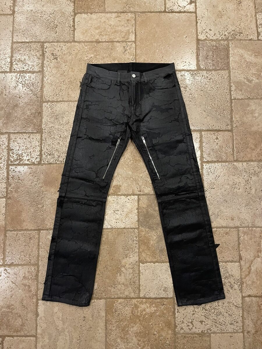 Givenchy x Matthew Williams SS21 Crackled Waxed Black Denim Givenchy x Matthew Williams SS21 Crackled Waxed Black Denim