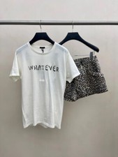 R13 Summer New, Old Letter Round Neck Loose Short-sleeved T-shirt Top Women