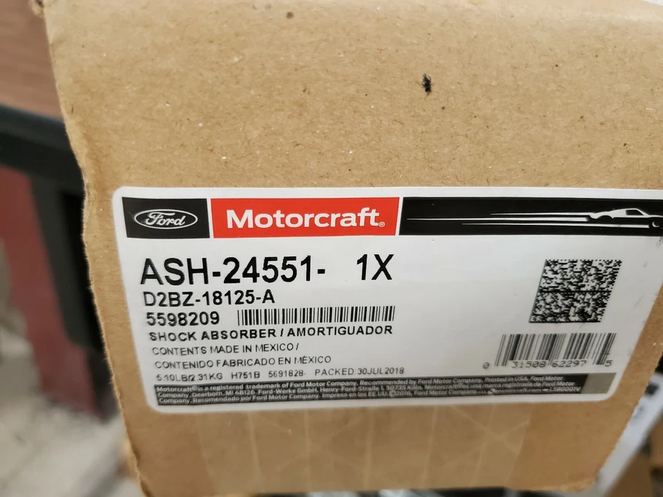 Amortiguador-Sedán Trasero Motorcraft Ash-24551 se adapta a Ford Fiesta 2014 Foto 2 de 2