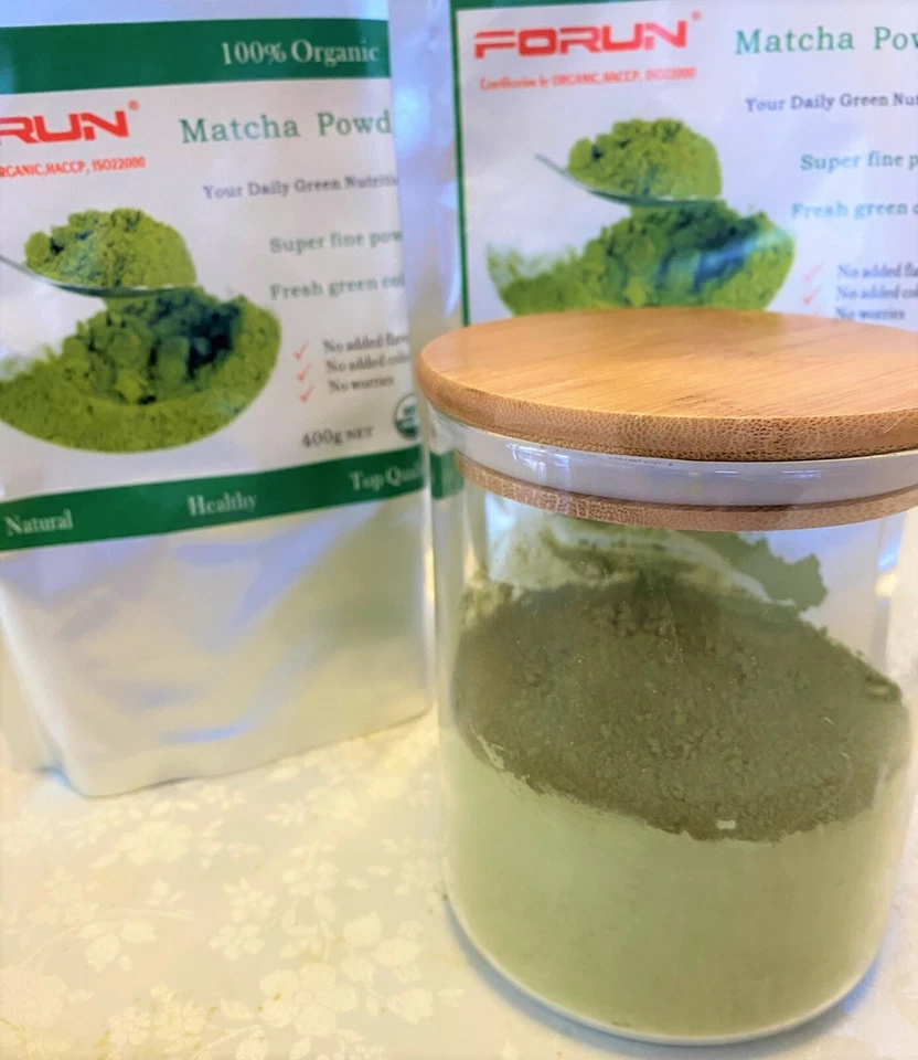 Matcha orgánico FORUN grado A, té verde en polvo 400 g - 100 % puro Foto 3 de 4