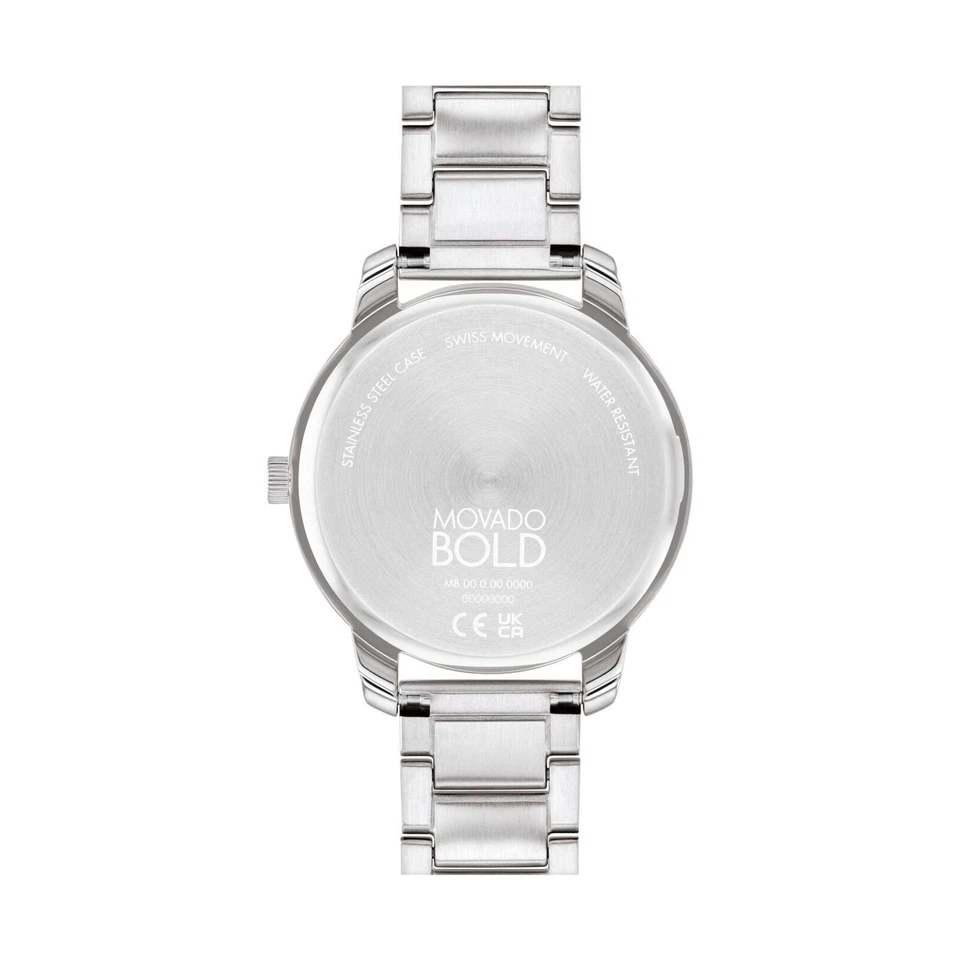 MOVADO BOLD TREND ELEMENT 3600975 SILVER DIAL SILVER STAINLESS WOMENS WATCH - Image 3 of 4