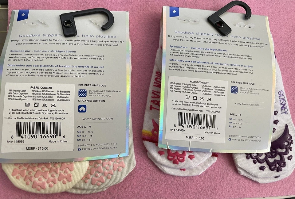 Tavi Noir Suelas Pequeñas 4 Pares Disney Princesa y Minnie Grip Calcetín Niños Talla M 4-6 Foto 2 de 4