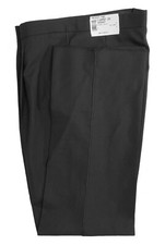 New Men's Black Tuxedo Pants with Narrow Satin Stripe 36" Waist Short Rise
