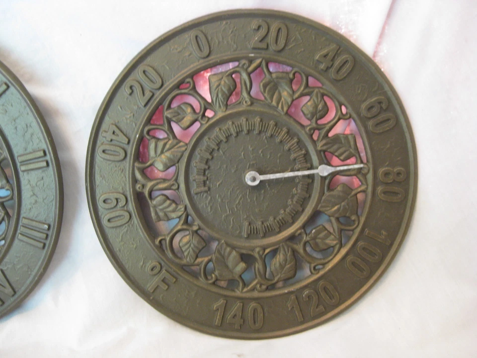 no probado *Productos Whitehall medidor de temperatura de metal sólido y reloj analógico Foto 3 de 4