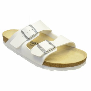 white and gold birkenstocks