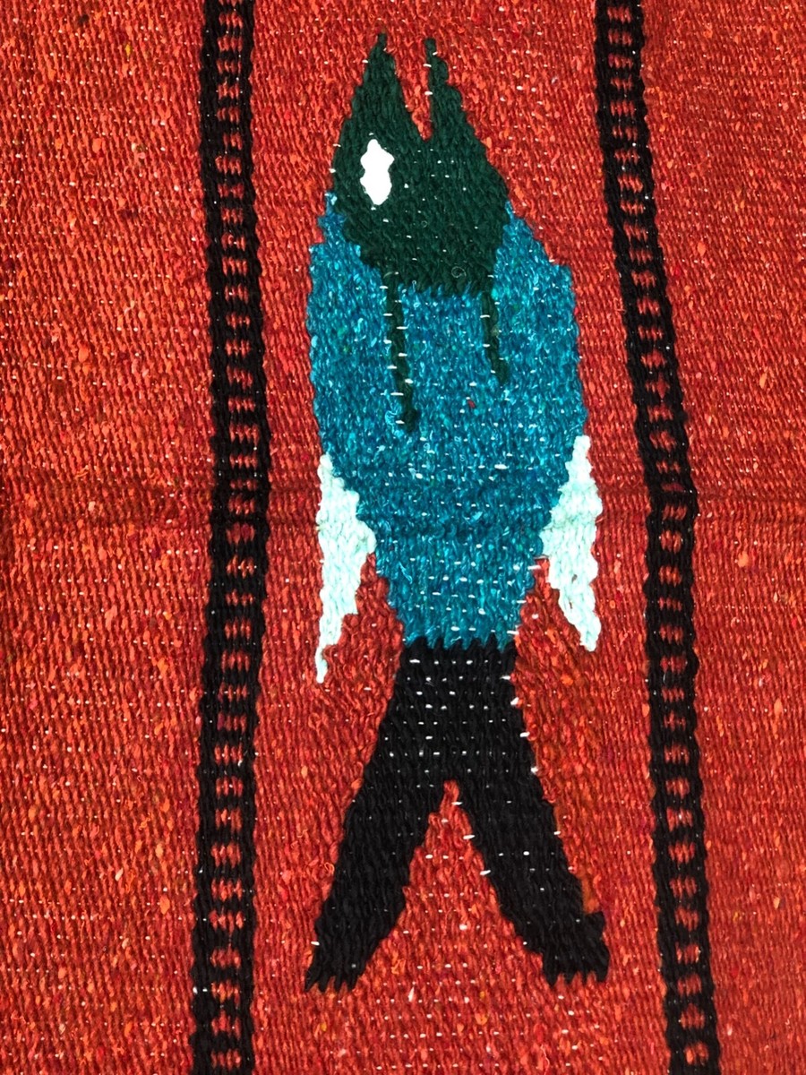 Aqua Sarape Serape Mexican Blanket Saltillo Southwestern 5' X 7' Yoga Throw XL E - Foto 6