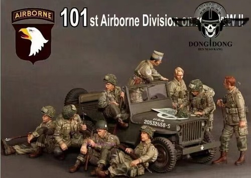 1/72 1/48 WW2 USA 101 AIRBORNE SOLDIER War Resin Militarily Model battlefield - Picture 2 of 2