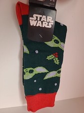 Unisex Star Wars Grogu Baby Yoda Christmas Socks New -Ships Free