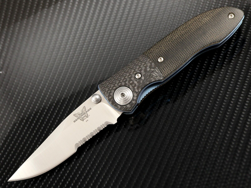 BENCHMADE 690SBLK ELISHWITZ LIMITED EDITION CARBON/154CM Vintage Folding Knife