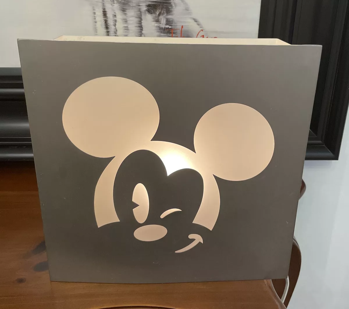 RARE Mickey Mouse Wall LAMP Vintage Disney Light 12 tall X 12 Wide