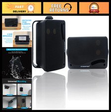 Wired Waterproof Outdoor Speakers - 3.5" 3-Way 200W Marine Wall Mount - Ideal