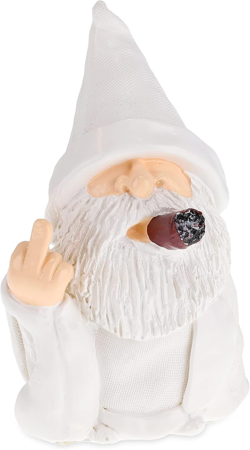 Gnomo Fumatore da Esterno 15 cm - Statua Divertente Anti-Gelo Resina