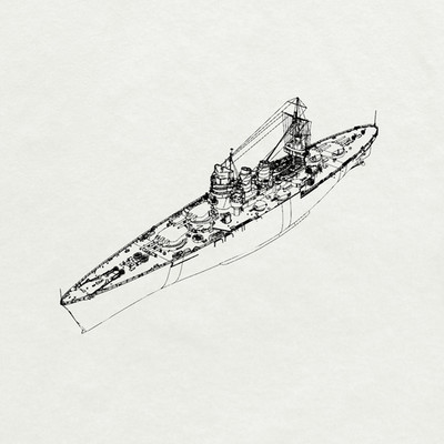 MRY-SFW SSC218 1/1250 Italian Navy Conte di Cavour-class 2nd ship Giulio Cesare