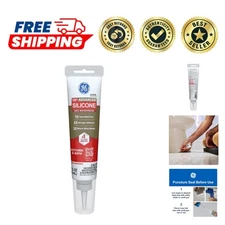 GE Advanced 2.8 fl oz Clear Silicone Caulk - 100% Waterproof, 5X Stronger Seal