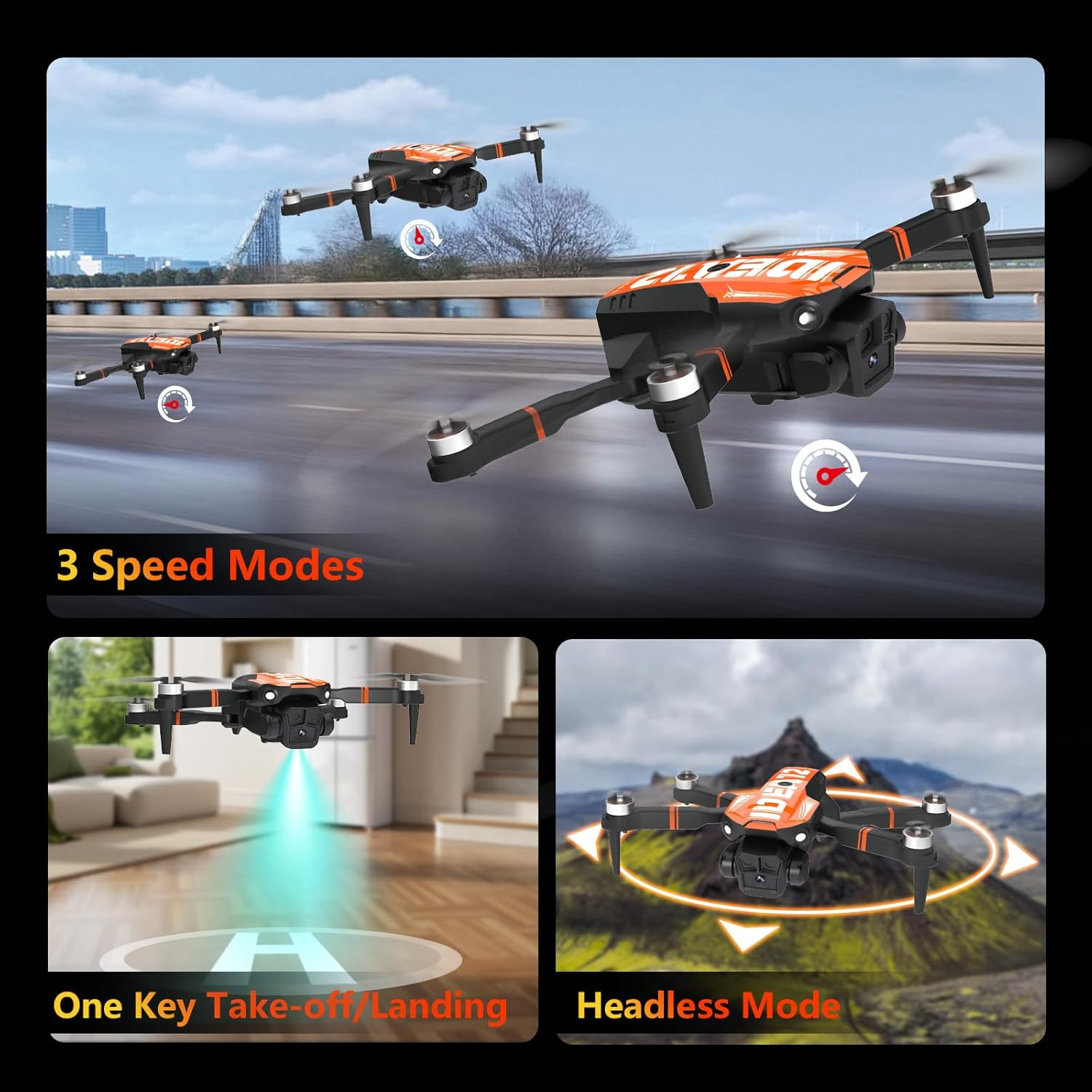 GPS Drone with Camera for Adults, Professional 4K Camera Drone with Brushless Mo